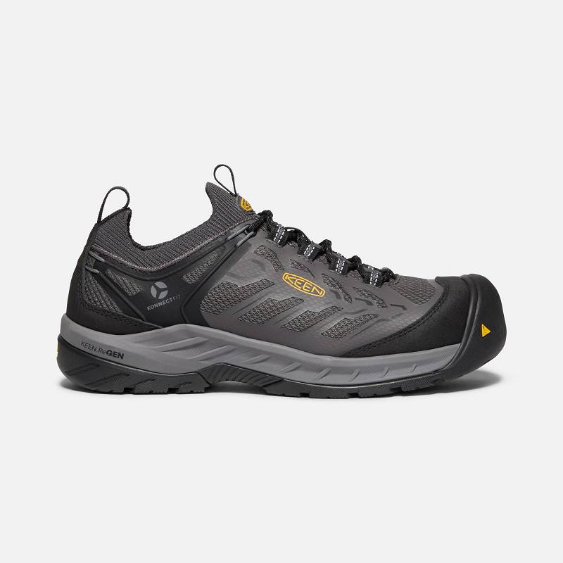 Keen Flint II Carbon-Fiber Toe Sicherheitsschuhe Herren DE-93876 Forged Iron/Black - Keen Herrenschu